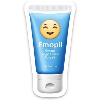 blue cream tube packaging sticker