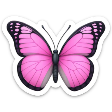 Pink butterfly sticker