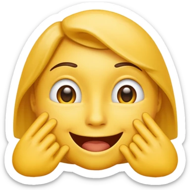 telling a secret yellow emoji sticker