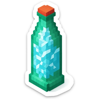 Borjomi bottle with a cracked ice effect sticker