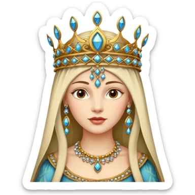  portrait of a Renaissance woman sticker