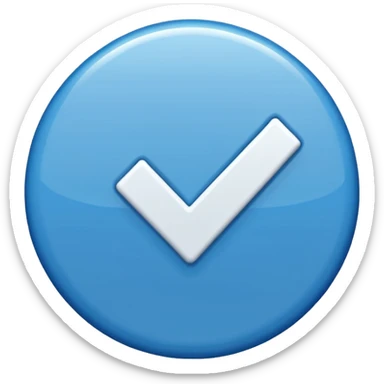 Verificación Azul lines del centro blancas Pero con emoji de verificación  sticker