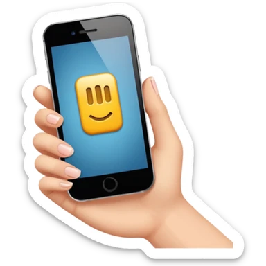 Celular mano de una chica sticker