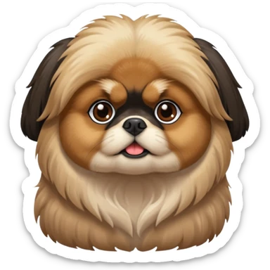 Black and tan Pekingese dog  sticker