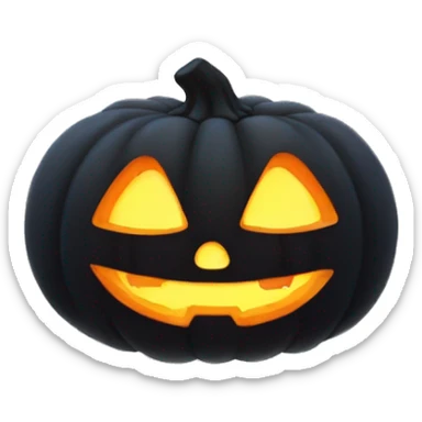 Cat glowing Jack-o-lantern sticker