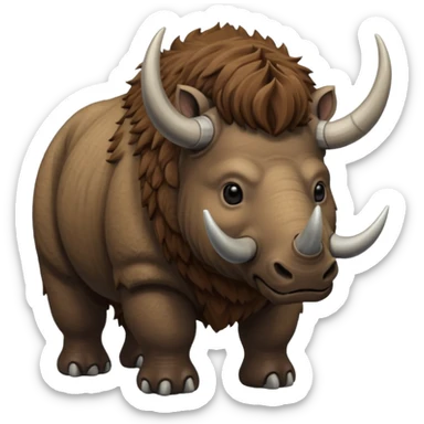 woolly rhino sticker