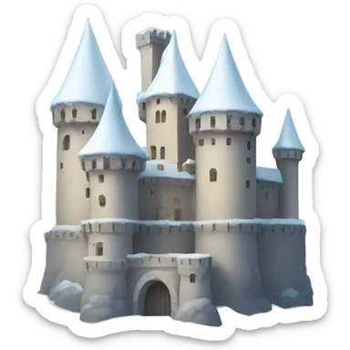 Snow covered castle  sticker