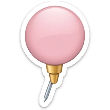 pale pink push pin  sticker