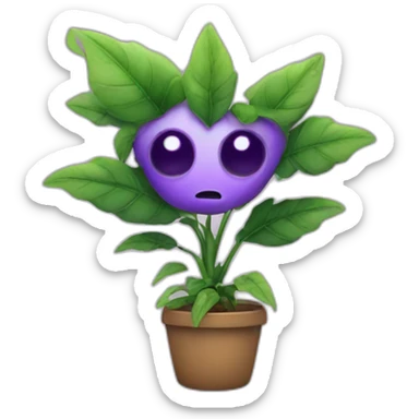 Plants purple with one eye sticker