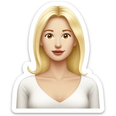 Woman European type blonde elegant sticker