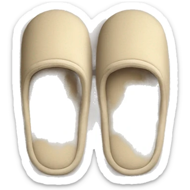 beige house slippers sticker
