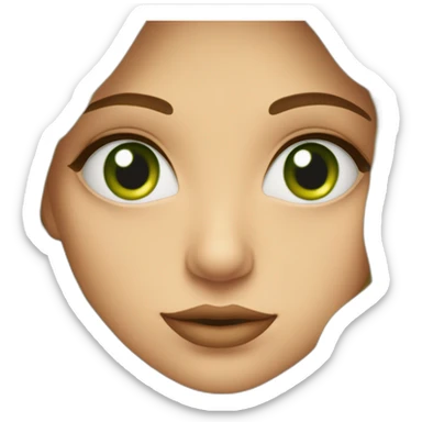 Chica pelo moreno ojos verdes abrazando chica rubia con rizos sticker