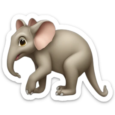 Kangourou avec éléphant dans sa poche sticker