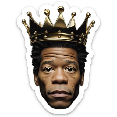 Jean Michel basquiat crown sticker