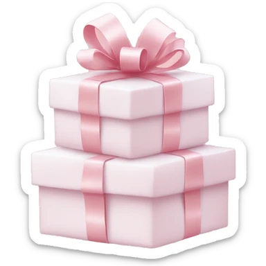 Light pink Christmas gifts under a white Christmas tree  sticker