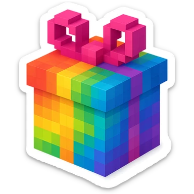 Rainbow gift sticker