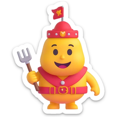 Create a realistic emoji character named Master Hunt. The background should be transparent , for positive work culture. sticker