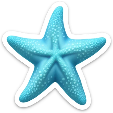 Light blue sea star sticker