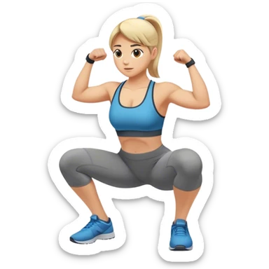 squats exercise sticker