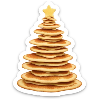 Christmas Tree made of pancakes sticker