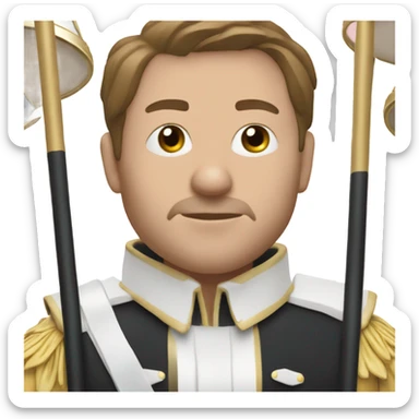 Marching band bass drum 1 player trying to look where they’re going sticker