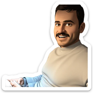 male in car interior sticker