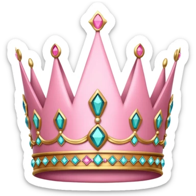 pretty pink crown sticker