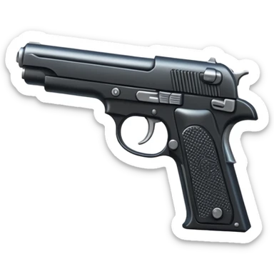 large pistol sticker