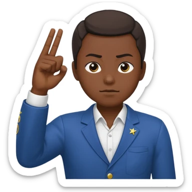 Shinzou wo sasageyo salute and fist on the chest sticker