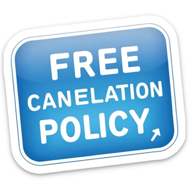 free cancellation policy sticker