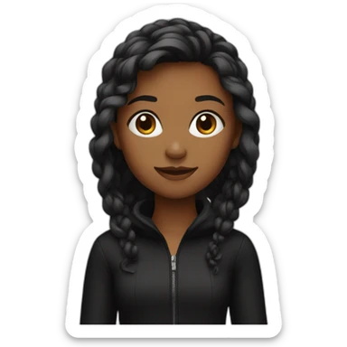 Girl in black sticker