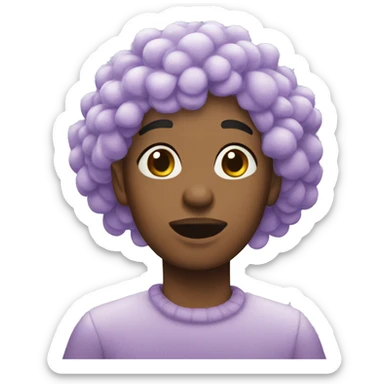 lilac christmas sticker