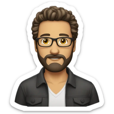 bernardo-white-boss-cool-glasses-beardless sticker