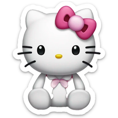 Sad hello kitty sticker