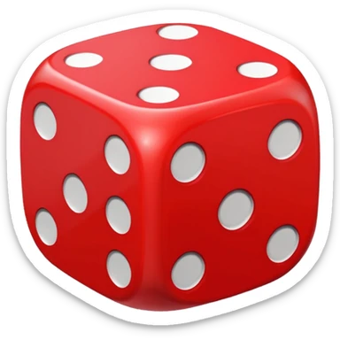 dice with hearts instead of dots sticker