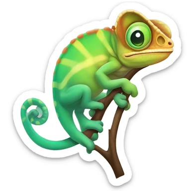cute chameleon sticker