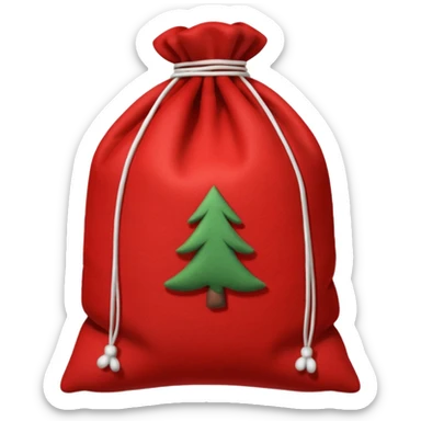 red xmas sack sticker