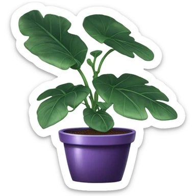 violet houseplant sticker