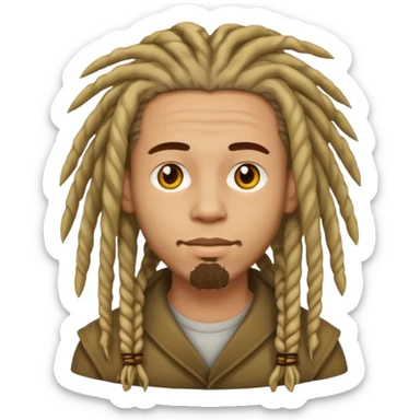 man light skin with dread  sticker