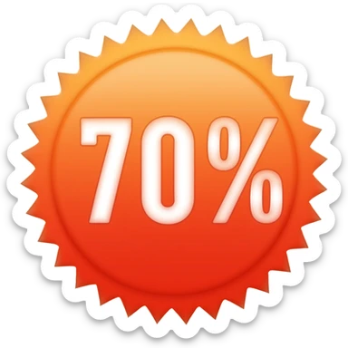 Crea un emoji de 70% de descuento sticker