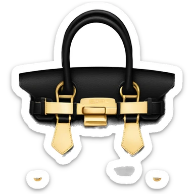 Black birkin bag gold hardware  sticker