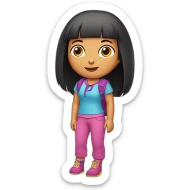Dora sur babouche sticker