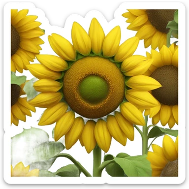 Tough sunflower sticker