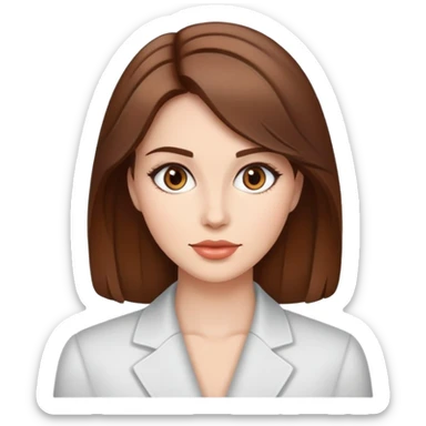 beautiful woman with brown hair styled in a professional way sticker