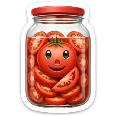 Tomato Pickles in red cour sticker