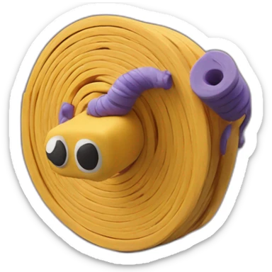 Plasticine 35mm film coil sticker