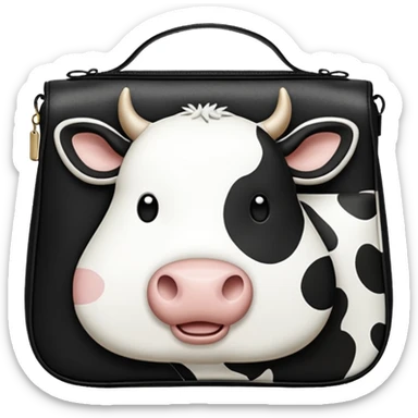 Cow print cosmetic bag sticker