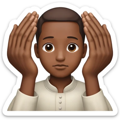 Black hands praising  sticker