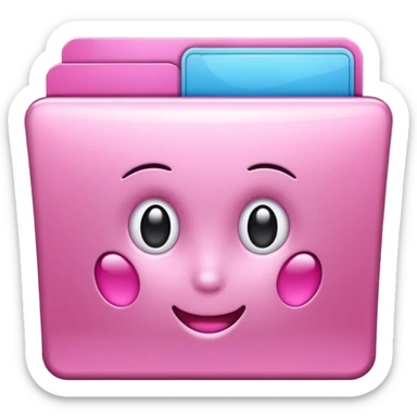make an archive file without face, with girly pink tones. sticker