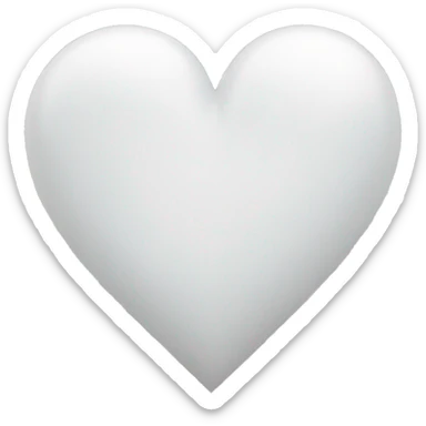 White heart  sticker